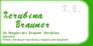 kerubina brauner business card